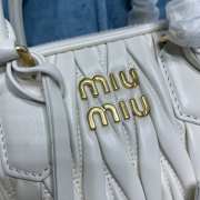 Uubags | Miu Miu Arcadie matelassé nappa leather bag in white 19x13x6cm - 6