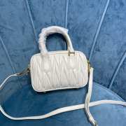 Uubags | Miu Miu Arcadie matelassé nappa leather bag in white 19x13x6cm - 5