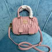 Uubags | Miu Miu Arcadie matelassé nappa leather bag in pink 19x13x6cm - 1