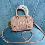 Uubags | Miu Miu Arcadie matelassé nappa leather bag in light pink 19x13x6cm - 1