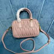 Uubags | Miu Miu Arcadie matelassé nappa leather bag in light pink 19x13x6cm - 3