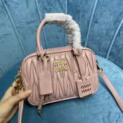 Uubags | Miu Miu Arcadie matelassé nappa leather bag in light pink 19x13x6cm - 2