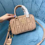 Uubags | Miu Miu Arcadie matelassé nappa leather bag in sand beige 19x13x6cm - 6