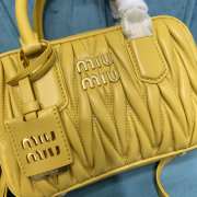 Uubags | Miu Miu Arcadie matelassé nappa leather bag in yellow 19x13x6cm - 6