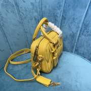 Uubags | Miu Miu Arcadie matelassé nappa leather bag in yellow 19x13x6cm - 2