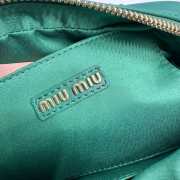 Uubags | Miu Miu Arcadie matelassé nappa leather bag in green 19x13x6cm - 3