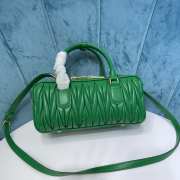 Uubags | Miu Miu Arcadie matelassé nappa leather bag in green 27x12x9cm - 6