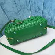 Uubags | Miu Miu Arcadie matelassé nappa leather bag in green 27x12x9cm - 3