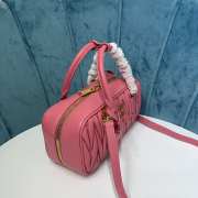 Uubags | Miu Miu Arcadie matelassé nappa leather bag in pink 27x12x9cm - 5