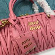 Uubags | Miu Miu Arcadie matelassé nappa leather bag in pink 27x12x9cm - 3