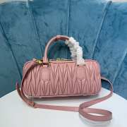 Uubags | Miu Miu Arcadie matelassé nappa leather bag in light pink 27x12x9cm - 3