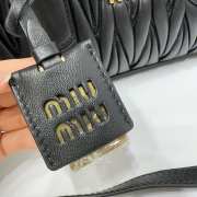 Uubags | Miu Miu Arcadie matelassé nappa leather bag in black 27x12x9cm - 5