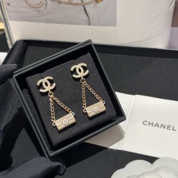 Uubags | Chanel Flap Bag Drop Earrings Gold