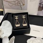 Uubags | Chanel Flap Bag Drop Earrings Gold - 3