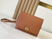 Uubags | Ferragamo Trifolio Flap Bag In Brown 24x10x18cm - 1