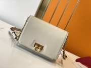 Uubags | Ferragamo Trifolio Flap Bag In White 24x10x18cm - 1