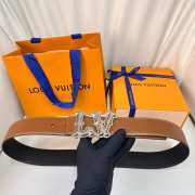 Uubags | Louis Vuitton M8468S Runway Ranch 4cm Reversible Belt With Silver Buckle - 1