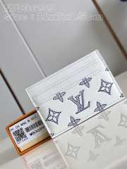 Uubags | Louis Vuitton M31060 Porte Cartes Double Card Wallet In White 11x7x1.5cm - 1