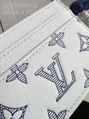 Uubags | Louis Vuitton M31060 Porte Cartes Double Card Wallet In White 11x7x1.5cm - 6