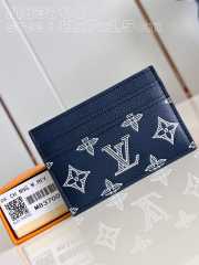 Uubags | Louis Vuitton M31060 Porte Cartes Double Card Wallet In Blue Navy 11x7x1.5cm - 1