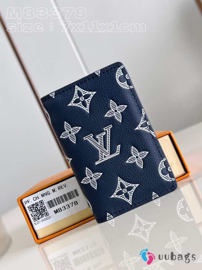 Uubags | Louis Vuitton M83377 Pocket Organizer In Blue Navy 7.5x11.1x1cm - 1