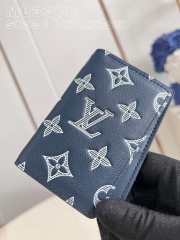 Uubags | Louis Vuitton M83377 Pocket Organizer In Blue Navy 7.5x11.1x1cm - 3