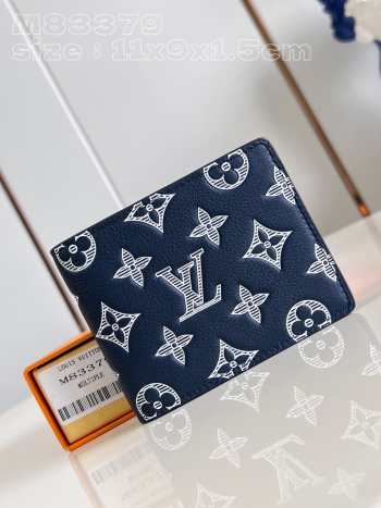 Uubags | Louis Vuitton M83380 Multiple Wallet In Blue Navy 11.5x9x1.5cm