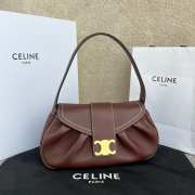 Uubags | Celine Medium Polly Bag In Supple Calfskin Brown 33x19x9cm - 1