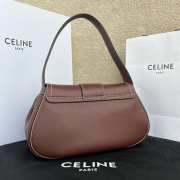 Uubags | Celine Medium Polly Bag In Supple Calfskin Brown 33x19x9cm - 5