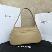 Uubags | Celine Medium Polly Bag In Supple Calfskin Brown Sepia 33x19x9cm - 3