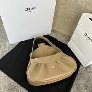 Uubags | Celine Medium Polly Bag In Supple Calfskin Brown Sepia 33x19x9cm - 2