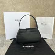 Uubags | Celine Medium Polly Bag In Supple Calfskin Black Sepia 33x19x9cm - 5