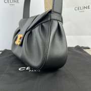 Uubags | Celine Medium Polly Bag In Supple Calfskin Black Sepia 33x19x9cm - 3