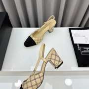 Uubags | Chanel Slingback Beige & Black Goatskin & Grosgrain 4.5cm - 6