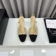 Uubags | Chanel Slingback Beige & Black Goatskin & Grosgrain 4.5cm - 3