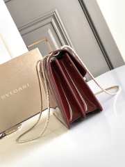 Uubags | Bvlgari Serpenti Forever bag in red with patent leather 25x17x8cm - 5