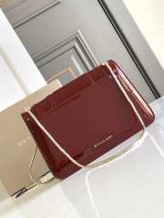 Uubags | Bvlgari Serpenti Forever bag in red with patent leather 25x17x8cm - 4