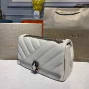 Uubags | Bvlgari Serpenti Cabochon Shoulder Bag In White 22x15x10cm - 4