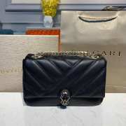  Uubags | Bvlgari Serpenti Cabochon Shoulder Bag In Black 22x15x10cm - 1