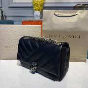  Uubags | Bvlgari Serpenti Cabochon Shoulder Bag In Black 22x15x10cm - 6