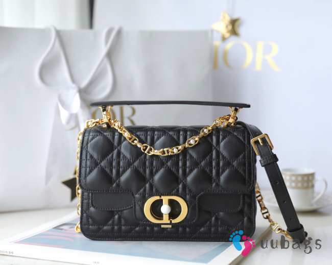 Uubags | Small Dior Jolie Top Handle Bag In Black 22x14x8cm  - 1