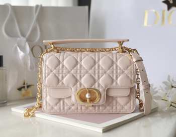 Uubags | Small Dior Jolie Top Handle Bag In Pink 22x14x8cm