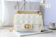 Uubags | Small Dior Jolie Top Handle Bag In White 22x14x8cm - 1