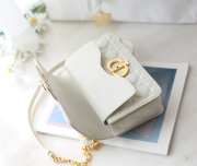 Uubags | Small Dior Jolie Top Handle Bag In White 22x14x8cm - 4