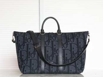 Uubags | Weekender 25 Black Maxi Dior Oblique Jacquard in black 40x33x22.5cm