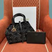 Uubags | Dior Toujours Bag Black Cannage Tweed 28x21x19cm - 1