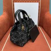 Uubags | Dior Toujours Bag Black Cannage Tweed 28x21x19cm - 6