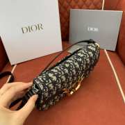 Uubags | Small CD Besace Bag Blue Dior Oblique Jacquard 24x15x6cm - 5