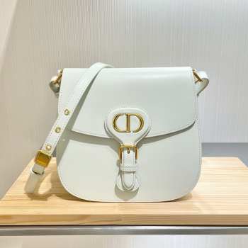 Uubags | Medium Dior Bobby Bag White Box Calfskin 20x19.5x10cm