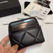 Uubags | Chanel 19 Coin Purse With Zipper Black 9.5x10.5x2.5cm - 4